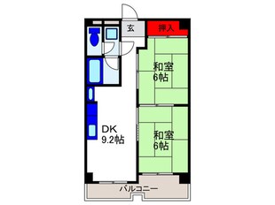 ハイツ北之防の物件間取画像